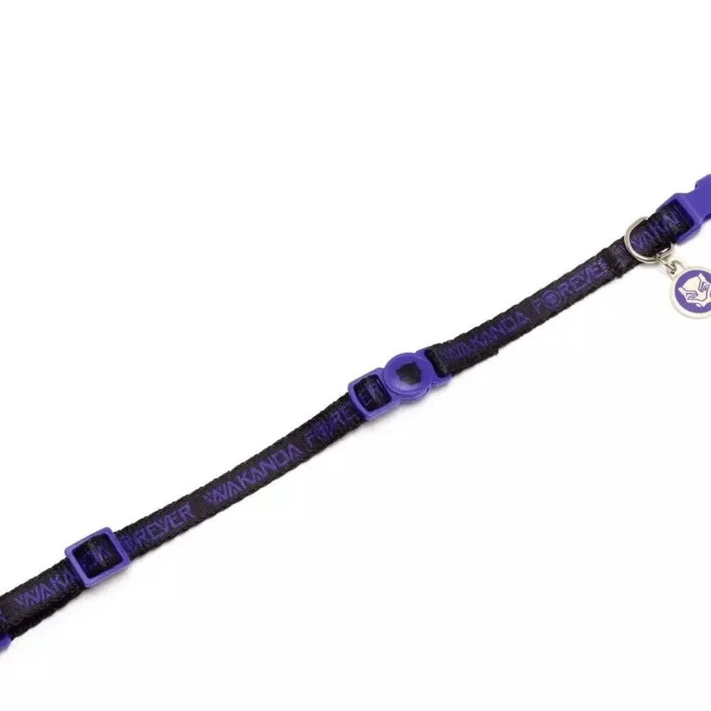 Disney Marvel Cat Collar Black Panther Wakanda Forever Black Purple New